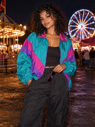 Retro Festival Racer — AI-generated costume illustrations · your result will vary