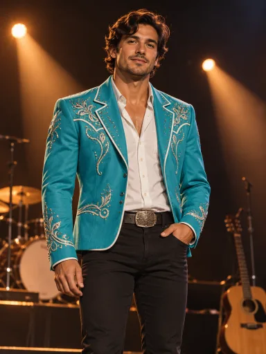 Country Stage Glam — AI-generated costume illustrations · your result will vary