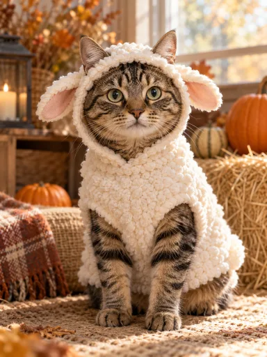 Little Lamb Pet — AI-generated costume illustrations · your result will vary
