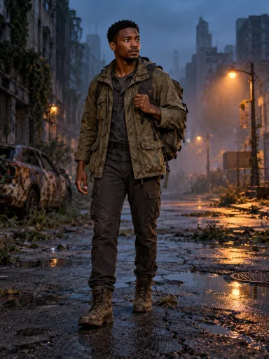 Zombie-Movie Survivor — AI-generated costume illustrations · your result will vary